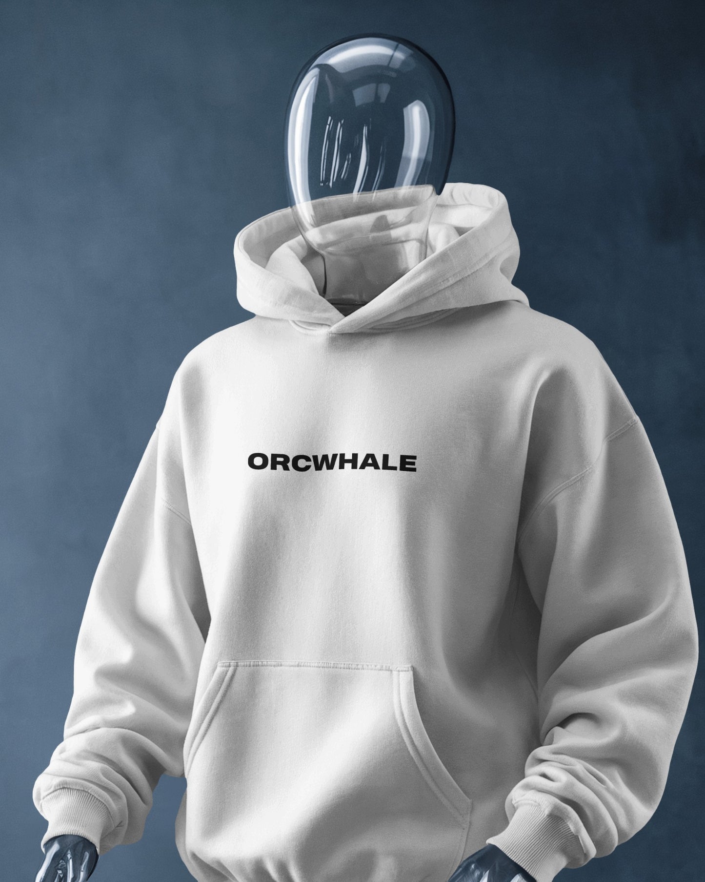 ORCWHALE White Oversized Hoodie