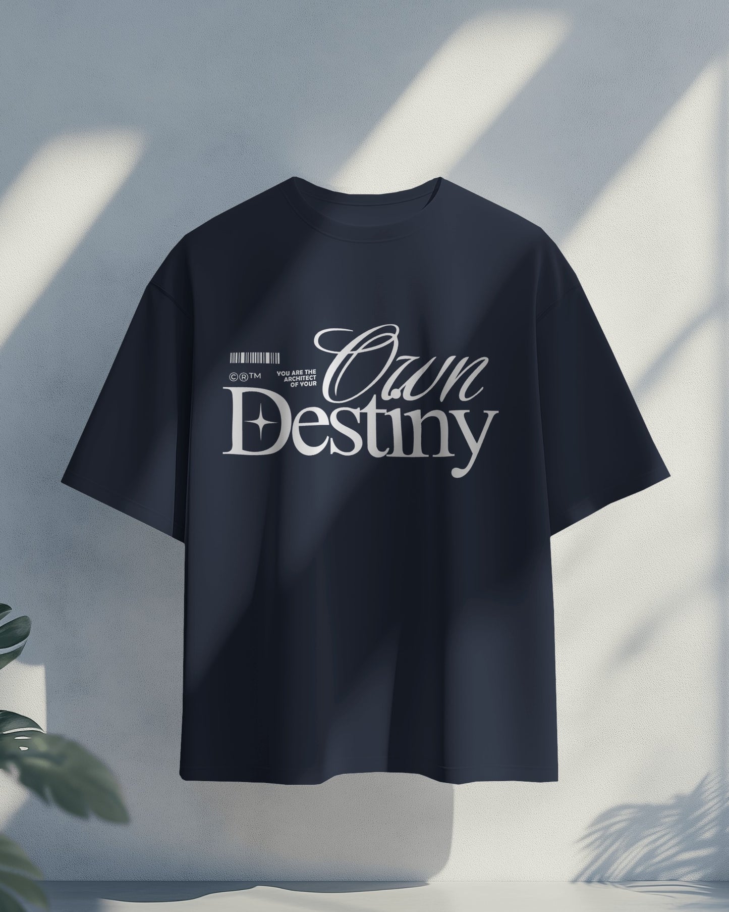 OwnDestiny Terry Oversized T-Shirt (Navy)