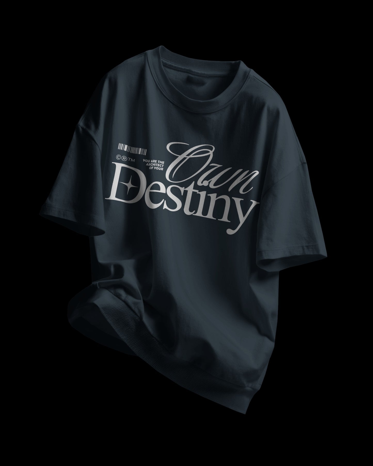 OwnDestiny Terry Oversized T-Shirt (Navy)
