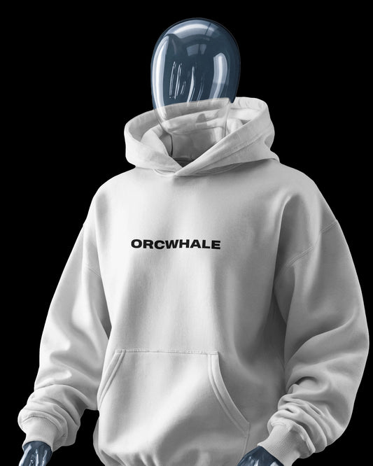 ORCWHALE White Oversized Hoodie